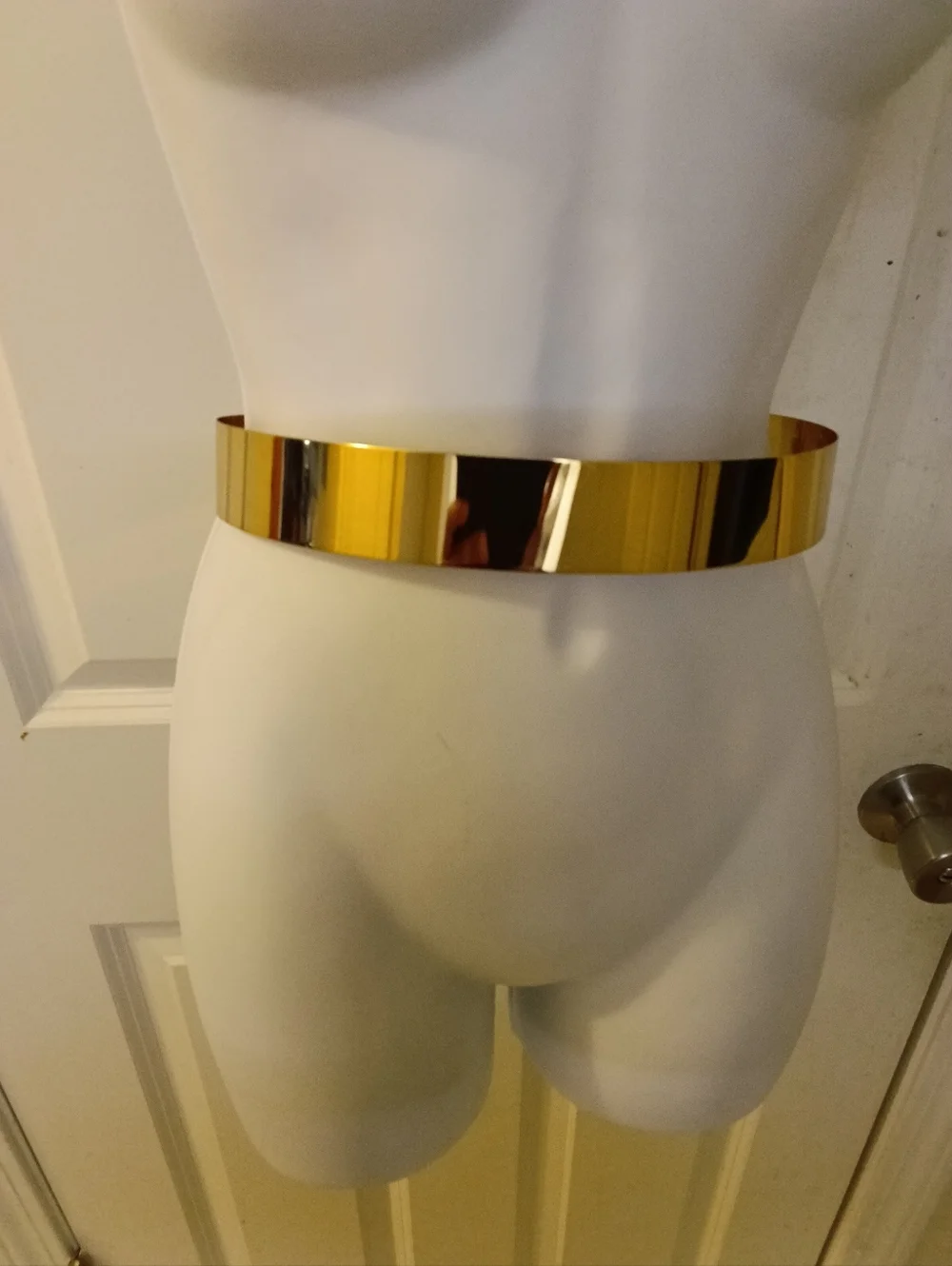 Gold Metal Waist Belt — Sleek Statement Belt (Gold) One Size Adjustable Any Size